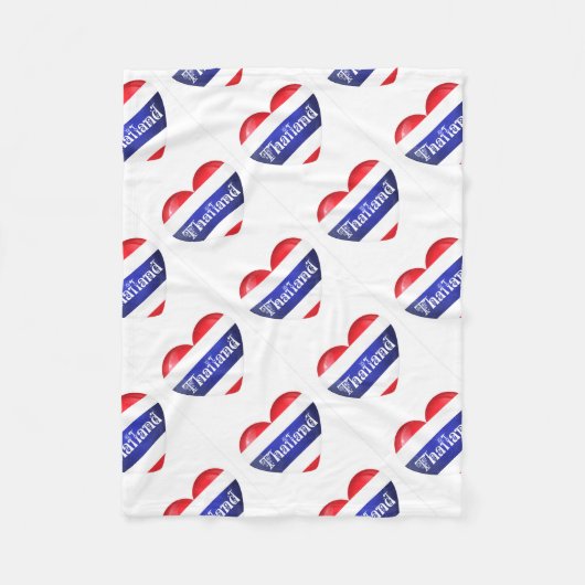 タイハート国旗 フリースブランケット (正面)
