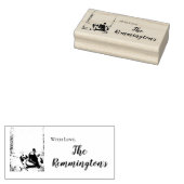 タイパーソナライズされたプカントリー木材鍵からハートRuへ ラバースタンプ (押印)