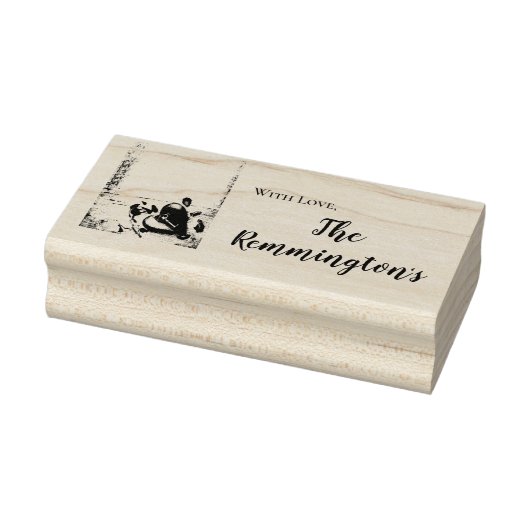 タイパーソナライズされたプカントリー木材鍵からハートRuへ ラバースタンプ (スタンプ)