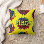 タイパーソナライズされた染料ひまわり装飾用クッション クッション (ブランケット)