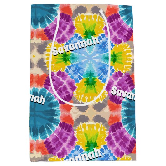 タイパーソナライズされた染料 ミディアムペーパーバッグ (正面)