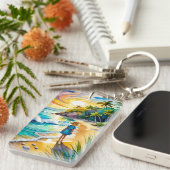 タイビーアイランドウォーターカラーキーチェーン キーホルダー (正面右)