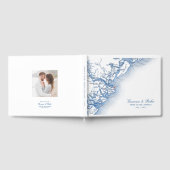 タイビーアイランドジョージアの地図エレガントな結婚式 ゲストブック (全面)