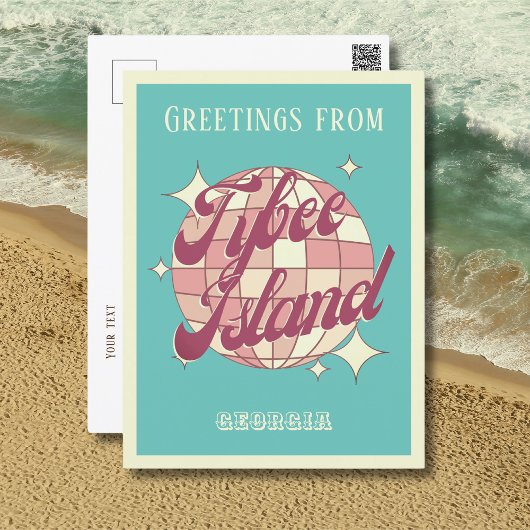 タイビーアイランドジョージアチャタムUSAレトロポストカード ポストカード