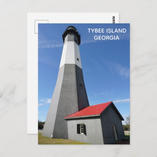 タイビーアイランドジョージアライトハウストラベル ポストカード (正面/裏面)