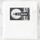 タイビーアイランドジョージアライトハウスムーン 長方形シール (バッグ)