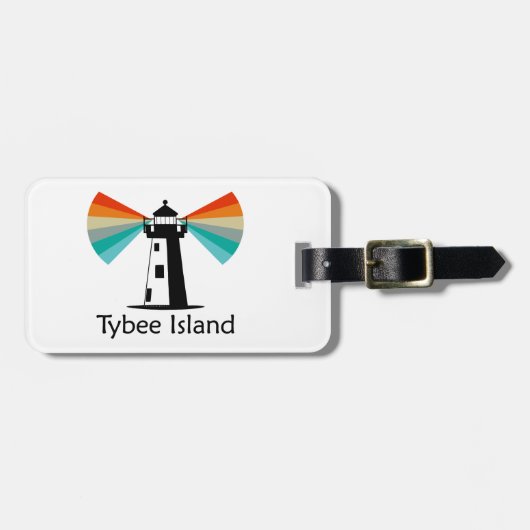タイビーアイランドジョージアライトハウスレインボー ラゲッジタグ (正面横)