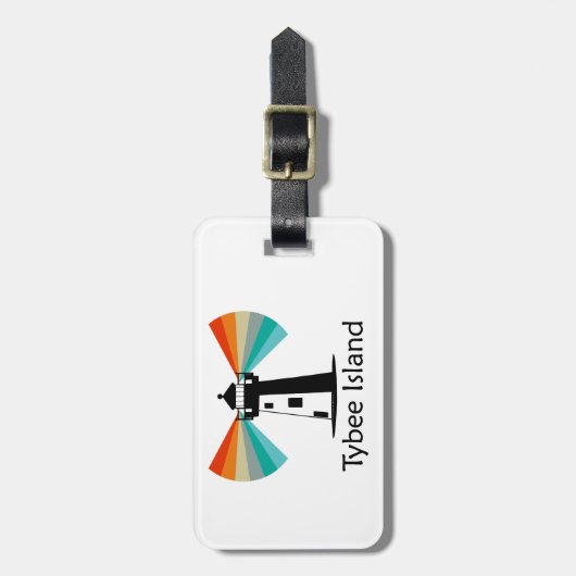 タイビーアイランドジョージアライトハウスレインボー ラゲッジタグ (正面縦)