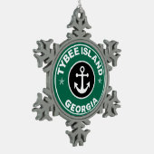 タイビーアイランドジョージア スノーフレークピューターオーナメント (左)