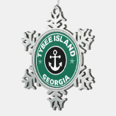 タイビーアイランドジョージア スノーフレークピューターオーナメント (右)