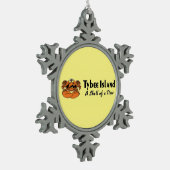 タイビー島ジョージア スノーフレークピューターオーナメント (左)