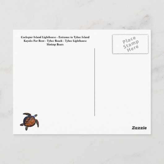 タイビー島，ジョージアはがき ポストカード (裏面)