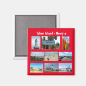 タイビー島,ジョージア マグネット (正面/裏面)