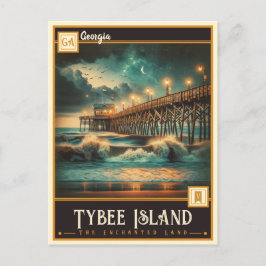 タイビー島,ジョージア |ヴィンテージ ポストカード