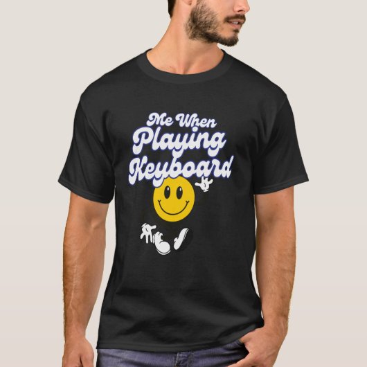 タイピング時のキーボード愛好家のリアクション Tシャツ (正面)