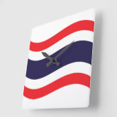 タイフラッグウェーブ スクエア壁時計 (傾斜)