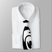 タイブラック&ホワイトスタイル抽象芸術 ネクタイ (タイ)