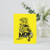 タイプでできたパグ ポストカード (スタンド正面)