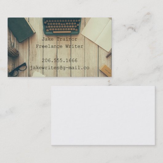 タイプとデスク書ー 名刺 (正面/裏面)
