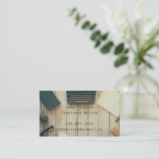 タイプとデスク書ー 名刺 (スタンド正面)