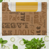 タイプのビールシリーズプリント1 キッチンタオル (折り畳み)