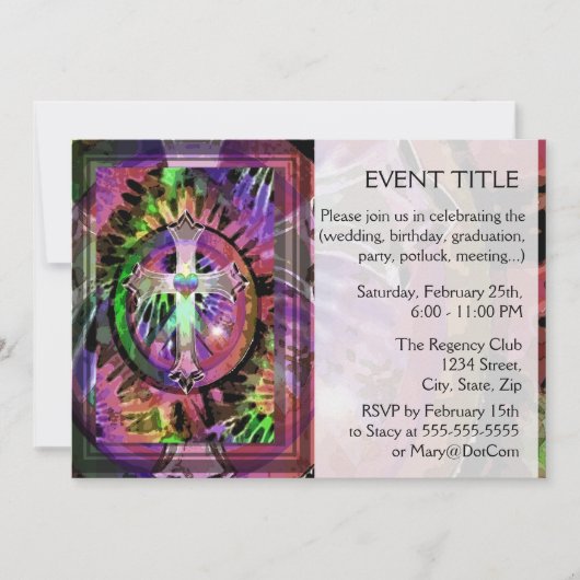 [タイプの色とハートセンター] 招待状 (正面)