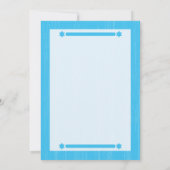 タイプはっきりしたバー（ユダヤ教の）バル・ミツバーサンキューカードインライトブルー サンキューカード (裏面)