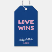 タイプはっきりしたLOVE WINSカラフル結婚式の引き出物 ギフトタグ (正面)