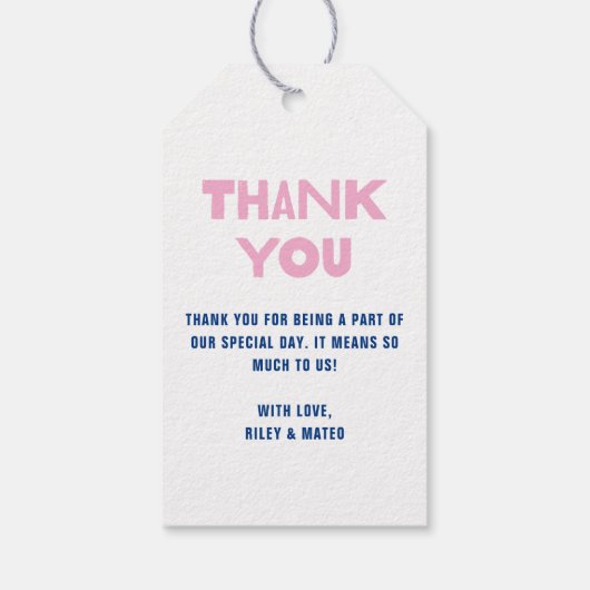 タイプはっきりしたLOVE WINSカラフル結婚式の引き出物 ギフトタグ (裏面)