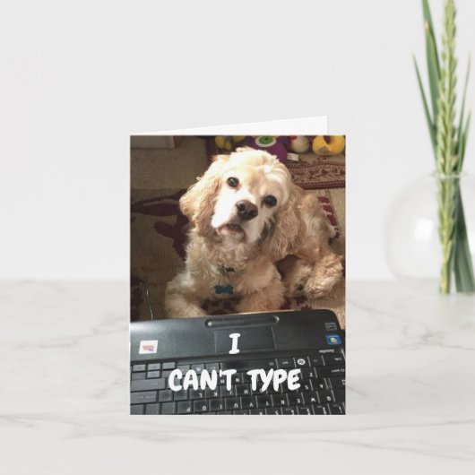 タイプもしできない*ハッピーバースデー* カード (正面)