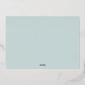 タイプエレガントクリスマスフォトライトアクアシルバー 箔シーズンカード (裏面)