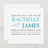 タイプエレガント結婚式招待状 招待状 (正面/裏面)