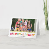 タイプカラフルと明メリーるい折り畳みホリデーカード シーズンカード (正面)