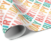 タイプカラフルハッピーバースデー ラッピングペーパー (ロールコーナー)