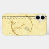 タイプコーヒーステインフェイクパーチメントiPhoneケース Case-Mate iPhoneケース (裏面 (横))