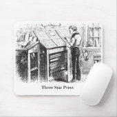 タイプセッターのヴィンテージ画像を持つマウスパッド マウスパッド (マウス)