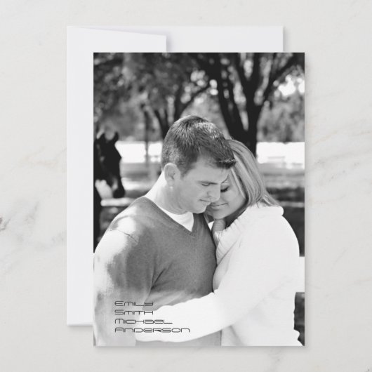 タイプセットアンパサンドはっきりしたフォト結婚式招待状 招待状 (裏面)