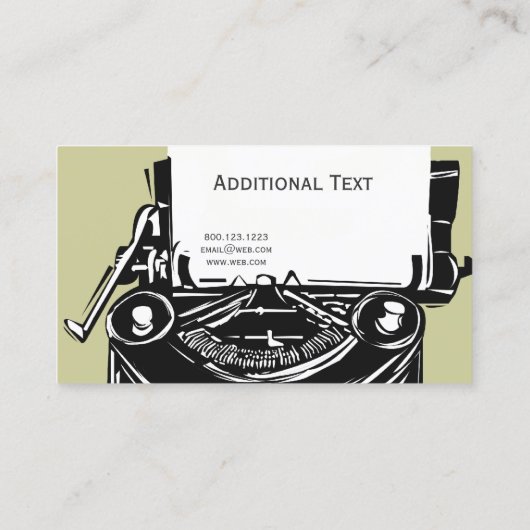 タイプタイプライターエデクリックィタカスタマイズー 名刺 (裏面)