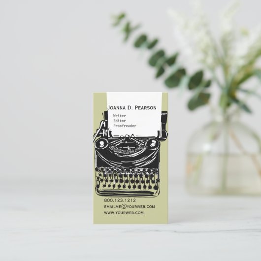 タイプタイプライターエデクリックィタカスタマイズー 名刺 (スタンド正面)