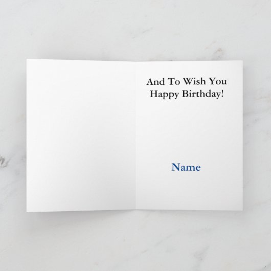 タイプテスト引用文ハム無線誕生日カード カード (内部)