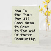 タイプテスト引用文ハム無線誕生日カード カード (黄色い花)