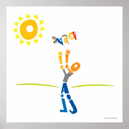 タイプパパプリント- Happy Father's Day! ポスター (正面)