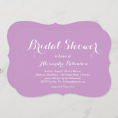 タイプファンシーシャワー招待状(紫) 招待状 (正面/裏面)