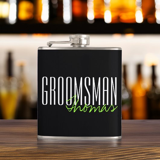 タイプモダングロムスマンパーソナライズされたブライダルパーティ フラスク