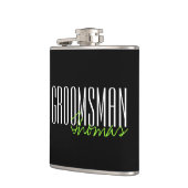 タイプモダングロムスマンパーソナライズされたブライダルパーティ フラスク (左)