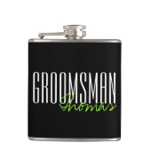 タイプモダングロムスマンパーソナライズされたブライダルパーティ フラスク (正面)