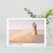 タイプモダンラブ感謝してい2写真結婚s サンキューカード (スタンド正面)