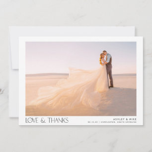 タイプモダンラブ感謝してい2写真結婚s サンキューカード