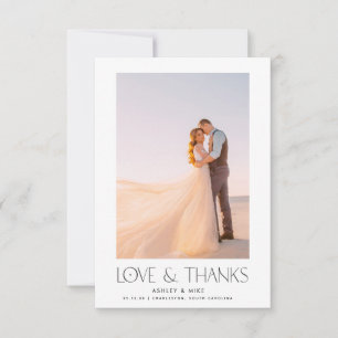 タイプモダンラヴ&感謝してい2写真ズ結婚ラ感謝してい・ヨ サンキューカード
