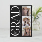 タイプモダン卒業式パーティフォト招待状カード セーブザデート (スタンド正面)